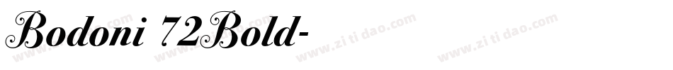 Bodoni 72Bold字体转换